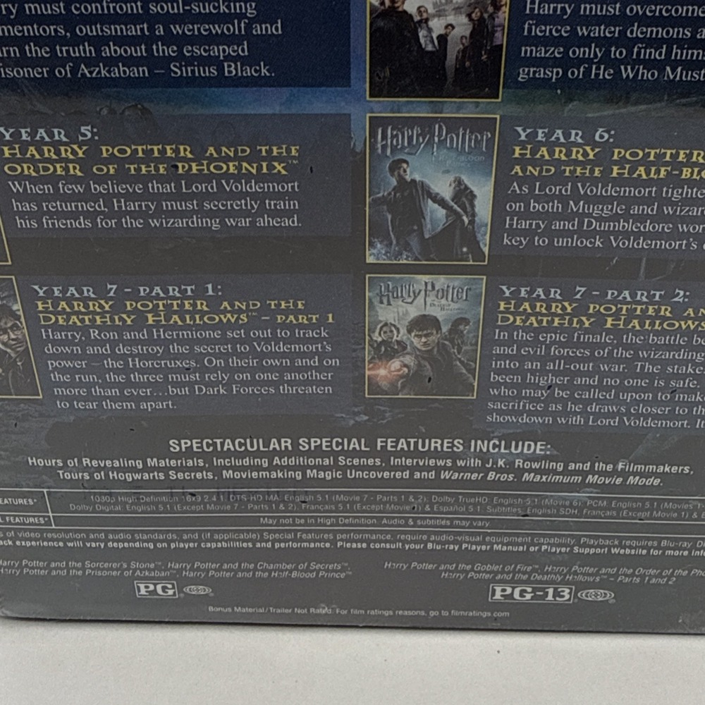 Harry‎ Potter Complete 8-film Collection Blu-ray Daniel Radcliffe NEW - Picture 6 of 7
